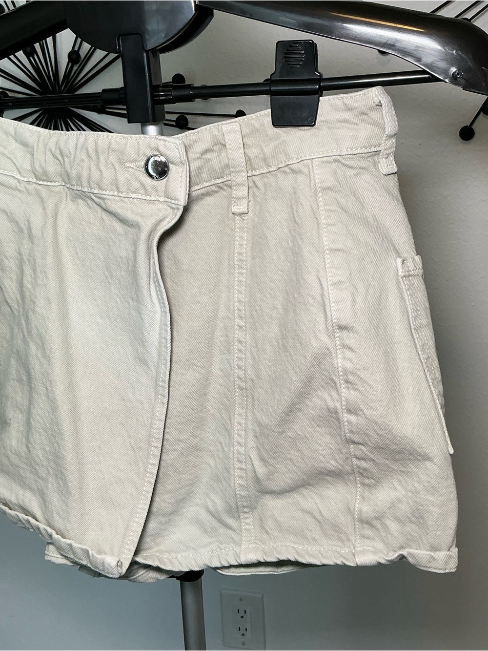 Zara Cream Green Utility Skort Size XS - Picture 2 of 4